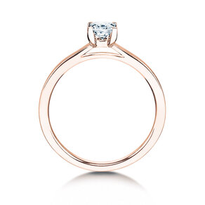 Verlobungsring Princess in 14K Roségold mit Diamant 0,25ct G/SI