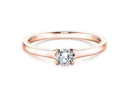 Verlobungsring Modern in 14K Roségold mit Diamant 0,30ct G/SI