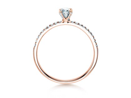 Verlobungsring Grace in 18K Roségold mit Diamanten 0,70ct G/SI