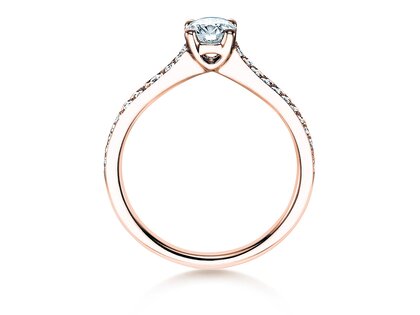 Verlobungsring Claire in 18K Roségold mit Diamanten 0,70ct G/SI