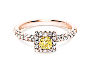 Verlobungsring Sophie in 18K Roségold mit Diamanten 1,02ct