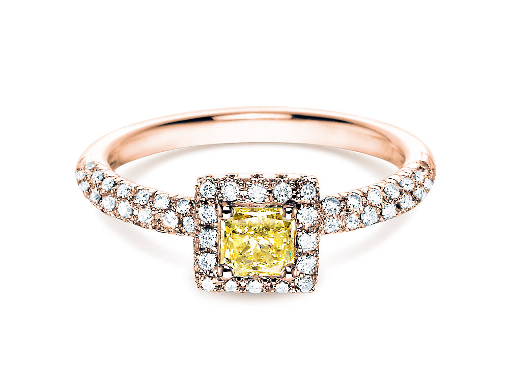 Verlobungsring Sophie in 18K Roségold mit Diamanten 1,02ct