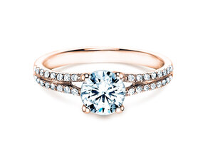Verlobungsring Dynasty in 18K Roségold mit Diamanten 1,27ct G/SI