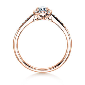 Verlobungsring Halo Petite in 18K Roségold mit Diamanten 0,50ct G/SI