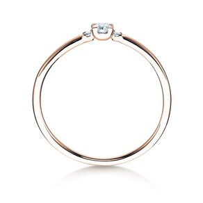 Verlobungsring Vivid Petite Diamond in 9K Roségold mit Diamanten 0,10ct G/SI