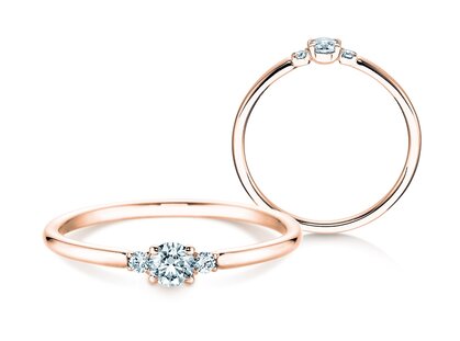 Verlobungsring Vivid Petite Diamond in 9K Roségold