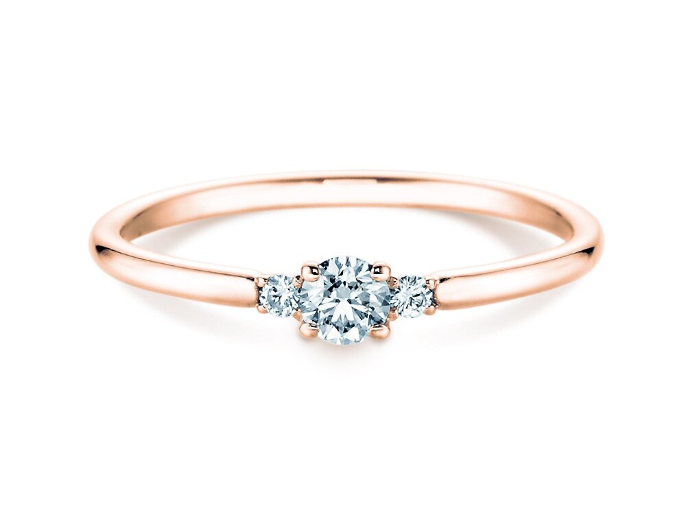 Verlobungsring Vivid Petite Diamond in 14K Roségold mit Diamanten 0,20ct G/SI