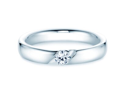 Verlobungsring Italic in Platin 950/- mit Diamant 0,20ct G/SI