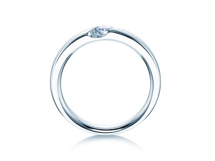 Verlobungsring Italic in Platin 950/- mit Diamant 0,20ct G/SI
