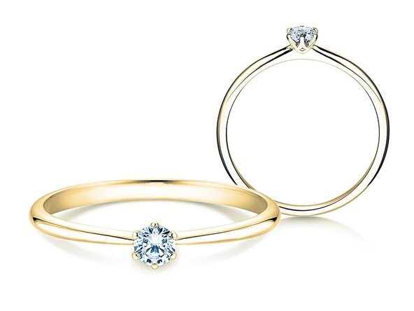 Verlobungsring Spirit in 9K Gelbgold mit Labordiamant 0,15ct E/VS