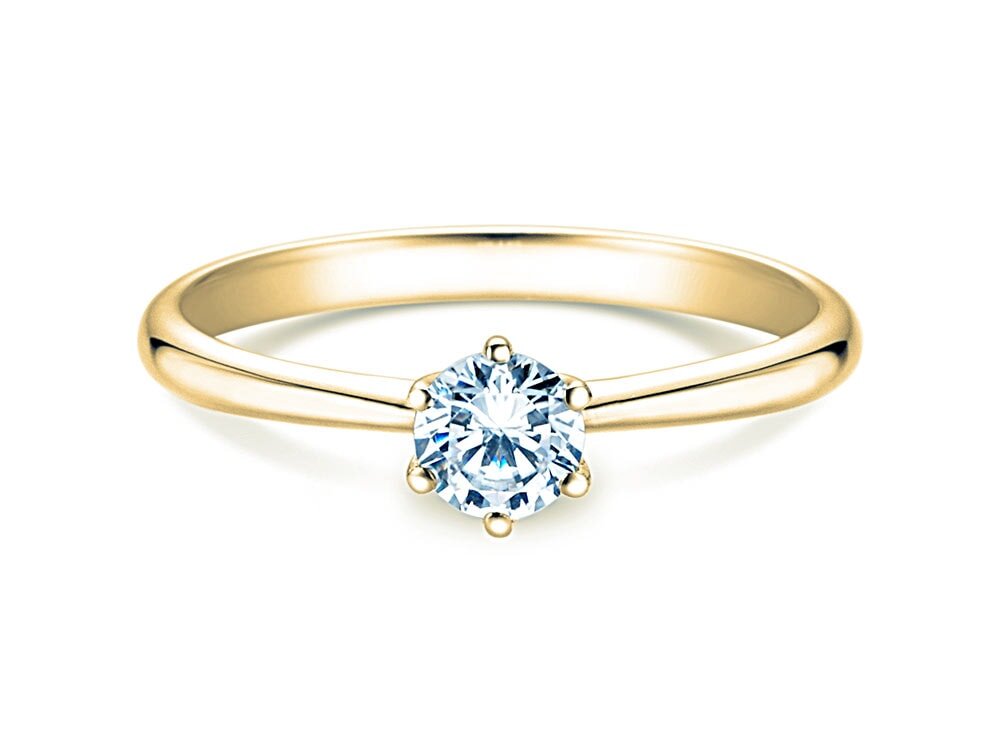 Verlobungsring Spirit in 9K Gelbgold mit Labordiamant 0,50ct E/VS