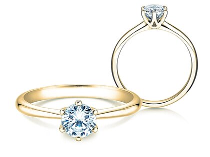 Verlobungsring Spirit in 9K Gelbgold mit Labordiamant 1,00ct E/VS