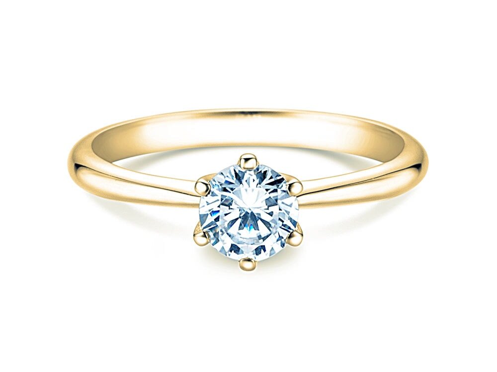 Verlobungsring Spirit in 9K Gelbgold mit Labordiamant 2,50ct D/IF