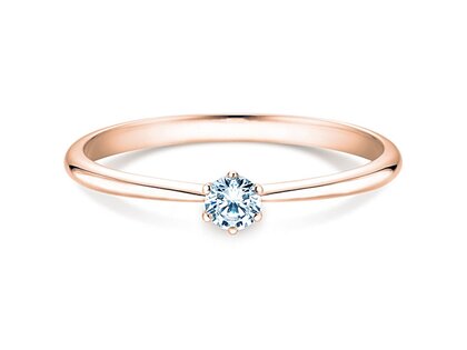 Verlobungsring Spirit in 9K Roségold mit Diamant 0,15ct H/SI