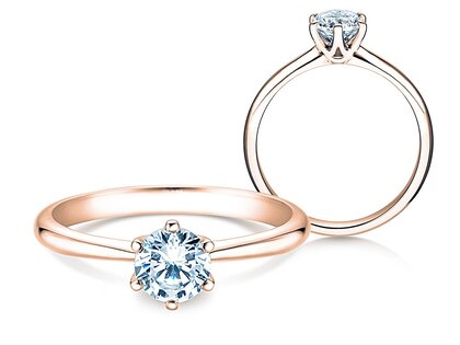 Verlobungsring Spirit in 14K Roségold mit Labordiamant 1,00ct E/VS