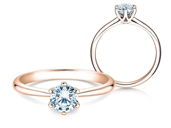 Verlobungsring Spirit in 14K Roségold mit Labordiamant 1,00ct E/VS