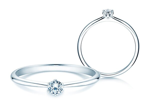 Verlobungsring Spirit in Silber 925/- mit Diamant 0,15ct G/VS