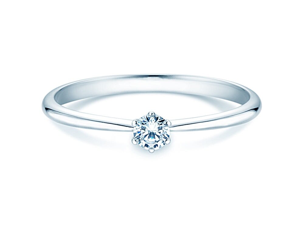 Verlobungsring Spirit in Silber 925/- mit Diamant 0,15ct G/SI