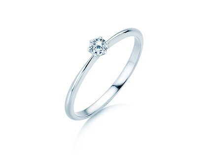 Verlobungsring Spirit in Silber 925/- mit Diamant 0,15ct G/VS