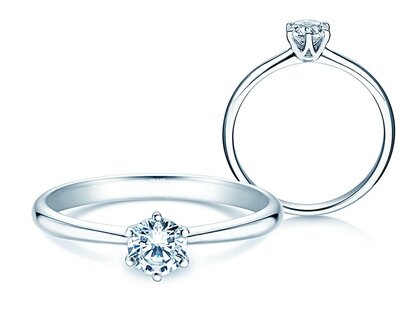 Verlobungsring Spirit in 9K Weißgold mit Diamant 0,60ct G/SI