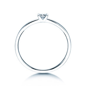 Verlobungsring Love in 14K Weißgold mit Diamant 0,07ct G/SI