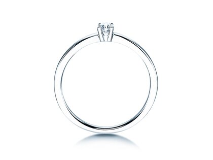 Verlobungsring Modern Petite in Weißgold