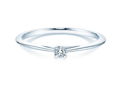 Verlobungsring Delight in 14K Weißgold mit Diamant 0,07ct H/SI