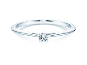 Verlobungsring Delight in 14K Weißgold mit Diamant 0,07ct H/SI