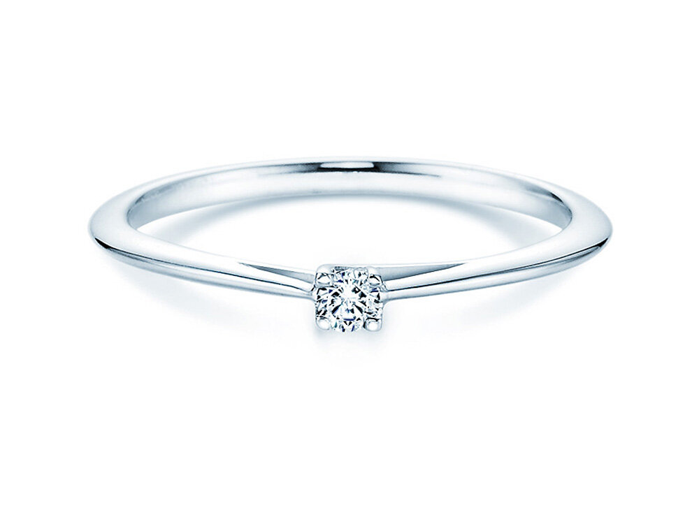 Verlobungsring Delight in Silber 925/- mit Diamant 0,07ct G/SI
