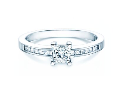Verlobungsring Chloe in 14K Weißgold mit Diamanten 0,50ct G/SI