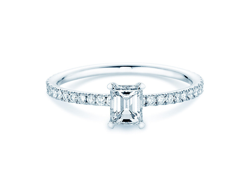 Verlobungsring Elaine in 18K Weißgold mit Diamanten 0,86ct G/VS