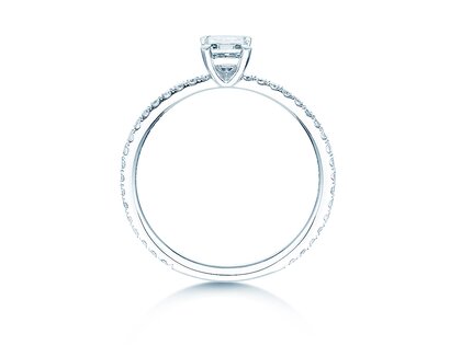 Verlobungsring Elaine in 14K Weißgold mit Diamanten 0,86ct G/VS