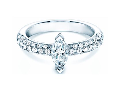 Verlobungsring Louis in 18K Weißgold mit Diamanten 1,12ct G/SI
