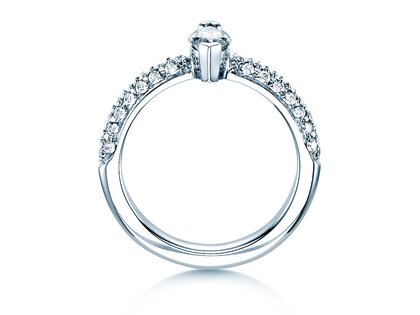 Verlobungsring Louis in 18K Weißgold mit Diamanten 1,12ct G/SI