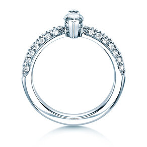 Verlobungsring Louis in 18K Weißgold mit Diamanten 1,12ct G/SI