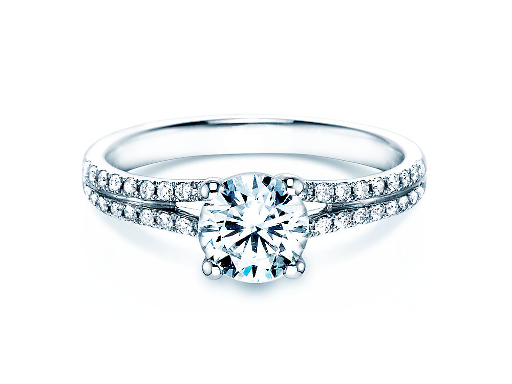 Verlobungsring Dynasty in 18K Weißgold mit Labordiamanten 1,27ct E/VS