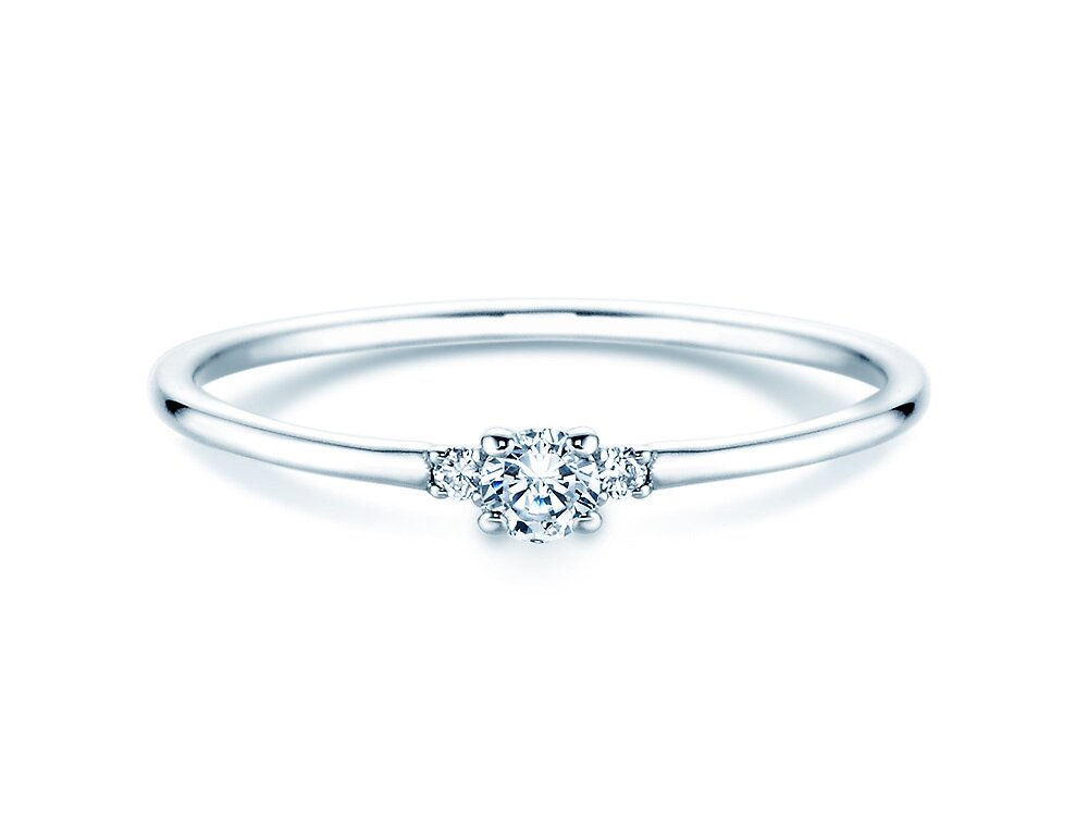 Verlobungsring Vivid Petite Diamond in 9K Weißgold mit Diamanten 0,10ct G/SI