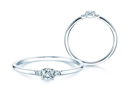 Verlobungsring Vivid Petite Diamond in 14K Weißgold mit Diamanten 0,20ct G/SI