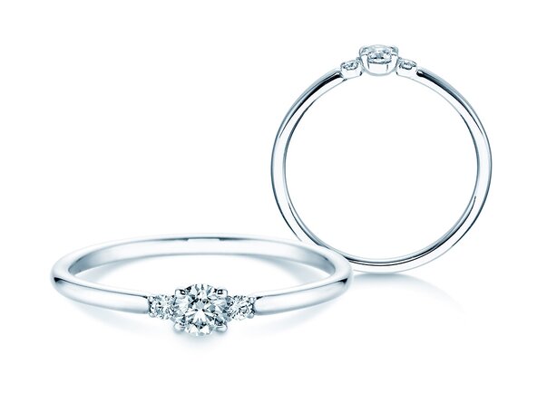 Verlobungsring Vivid Petite Diamond in 14K Weißgold mit Diamanten 0,20ct G/SI
