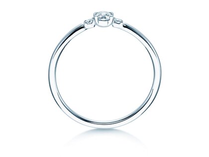 Verlobungsring Vivid Petite Diamond in 14K Weißgold mit Diamanten 0,20ct G/SI
