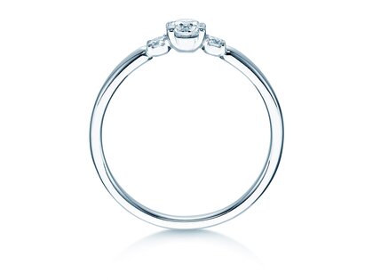 Verlobungsring Vivid Petite Diamond in 14K Weißgold mit Labordiamanten 0,30ct E/VS