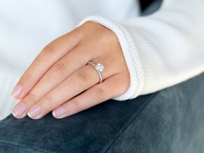 Verlobungsring Classic 6 in 14K Weißgold mit Diamant 2,50ct G/VS
