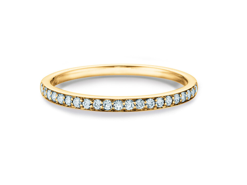 Verlobungsring Alliance in 18K Gelbgold mit Diamanten 0,21ct G/SI