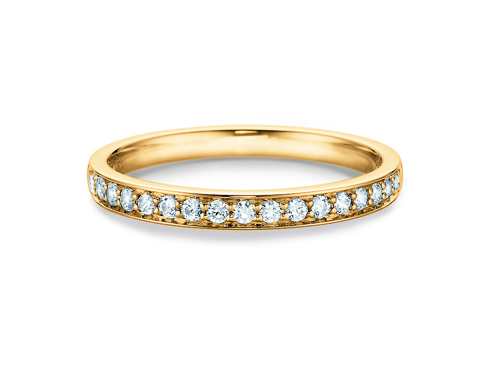 Verlobungsring Alliance in 18K Gelbgold mit Diamanten 0,255ct G/SI