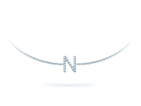 Armband Mia I in 14K Weißgold mit Diamanten 0,05ct G/SI, 17cm