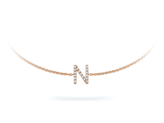 Armband Mia I in 14K Roségold mit Diamanten 0,05ct G/SI, 17cm