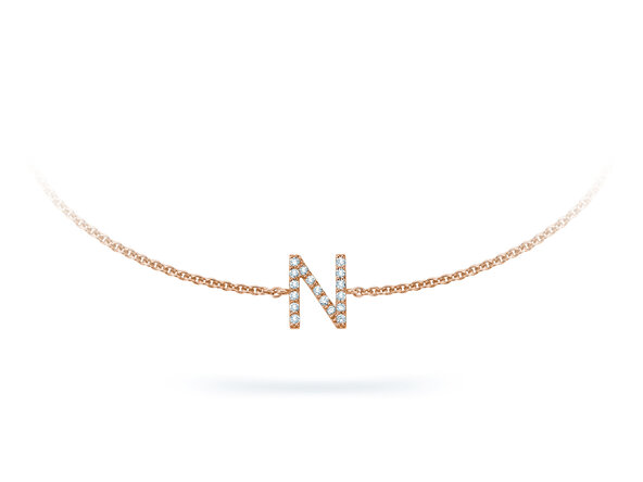 Armband Mia I in 14K Roségold mit Diamanten 0,05ct G/SI, 17cm