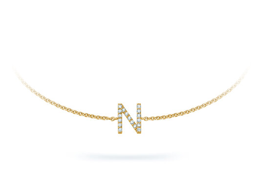 Armband Mia I in 14K Gelbgold mit Diamanten 0,05ct G/SI, 17cm