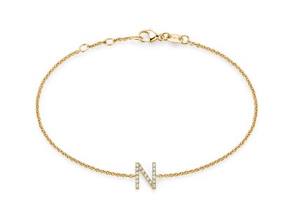 Armband Mia I in 14K Gelbgold mit Diamanten 0,05ct G/SI, 17cm