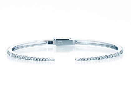 Armspange Peak in 14K Weißgold mit 46 Diamanten 0,89ct G/SI, 15cm
